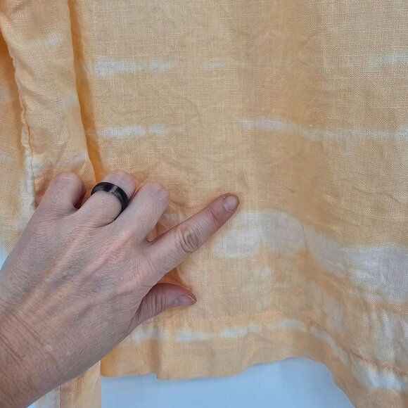 J. Jill Pure Jill Tie Dye Linen Boho Blouse M Peach Boxy Boho Coastal Lagenlook - Picture 6 of 9